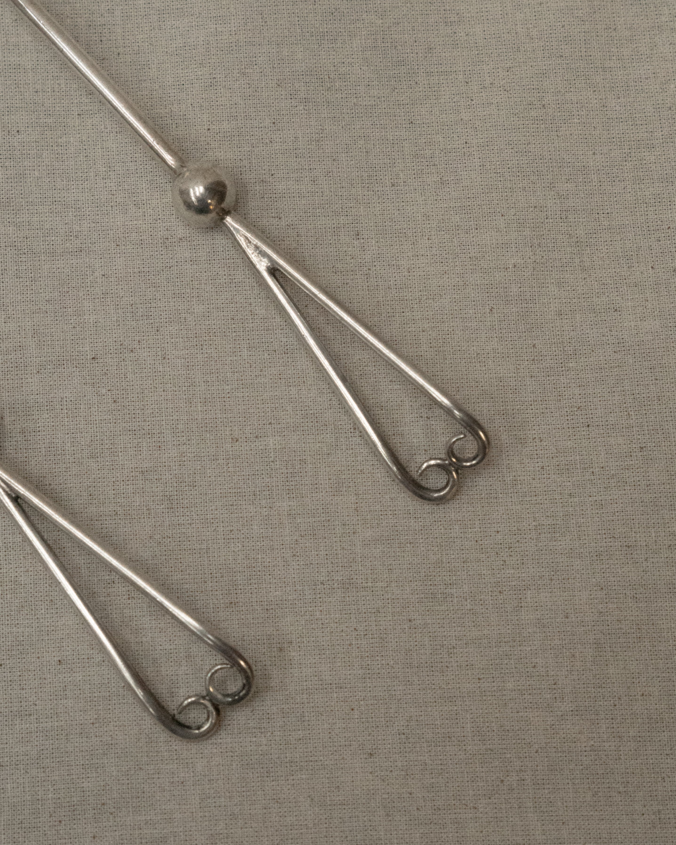 Silver plated shell servers with spiral heart handles