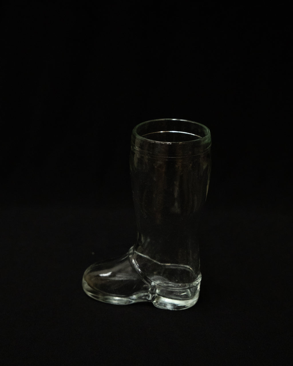 Glass boot vase