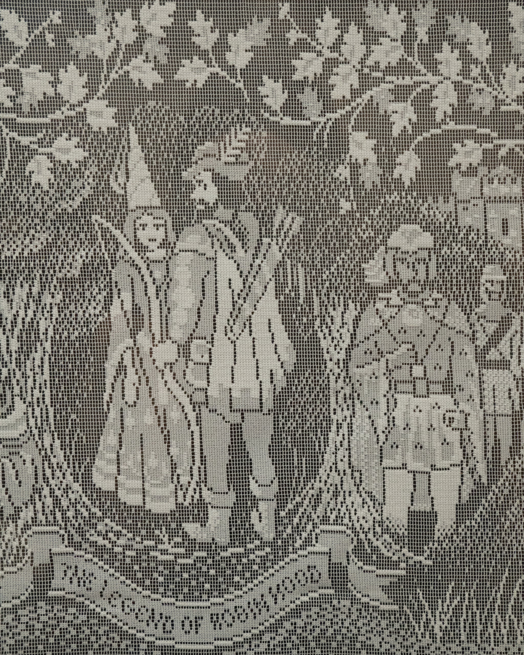 Crochet artwork of Robinhood in wooden frame