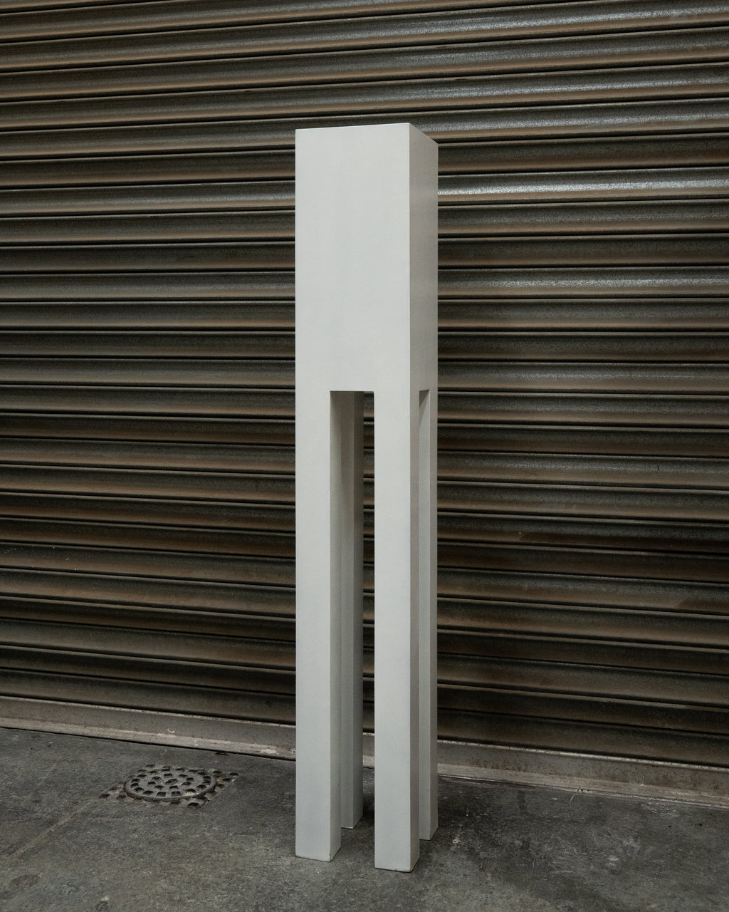 White painted wooden pedestal