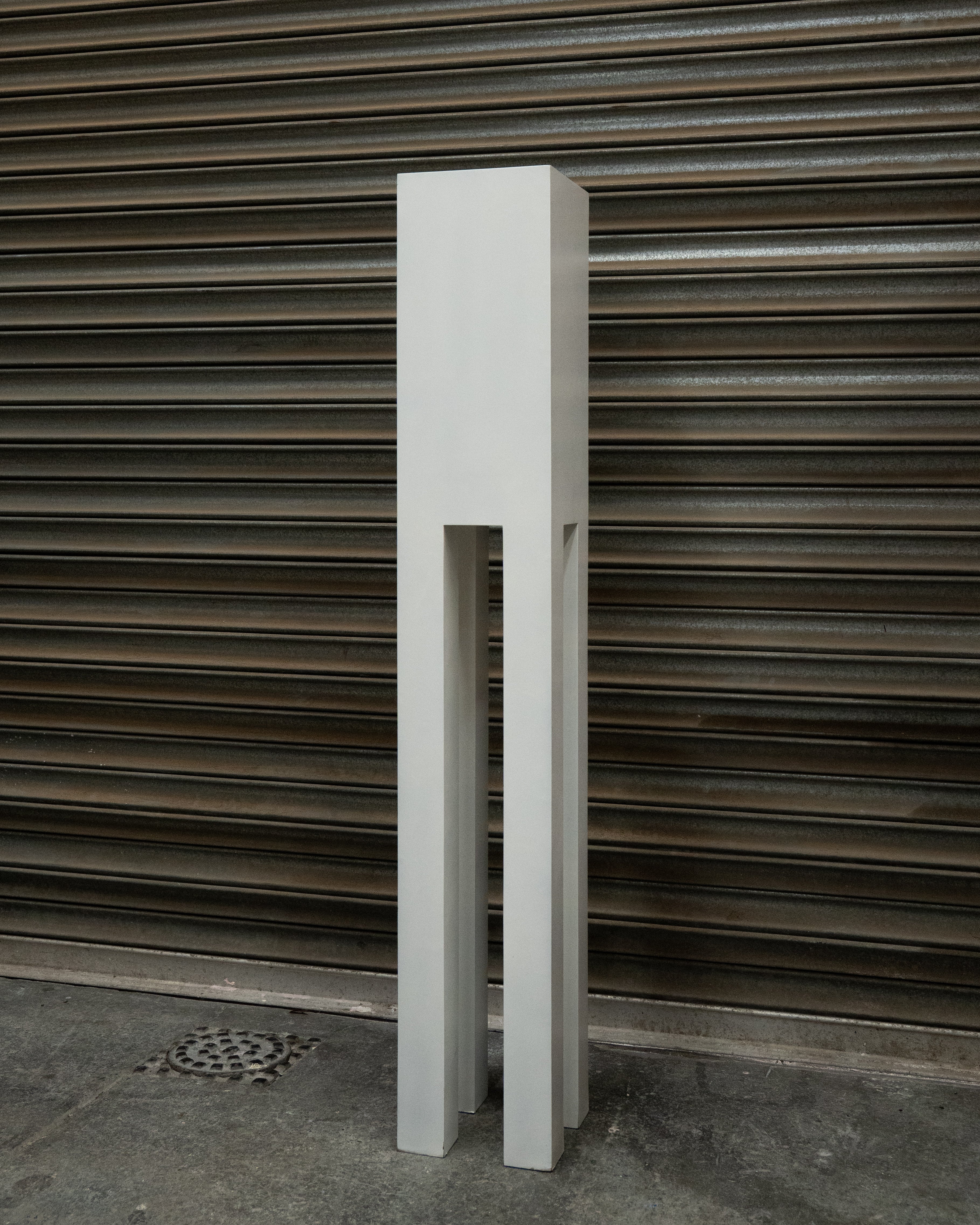 White painted wooden pedestal