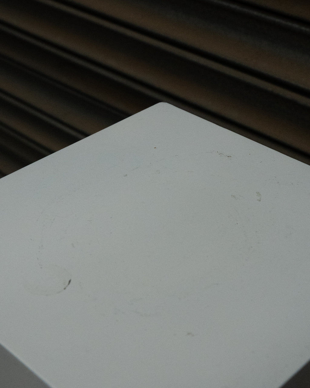 White painted wooden pedestal