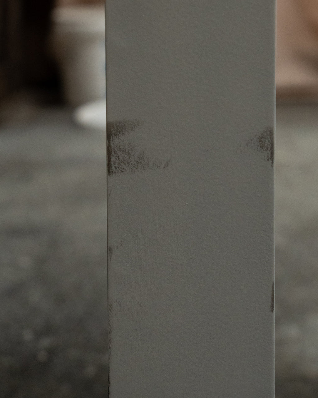 White painted wooden pedestal