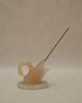 Swan carved onyx pen/toothpick/incense holder