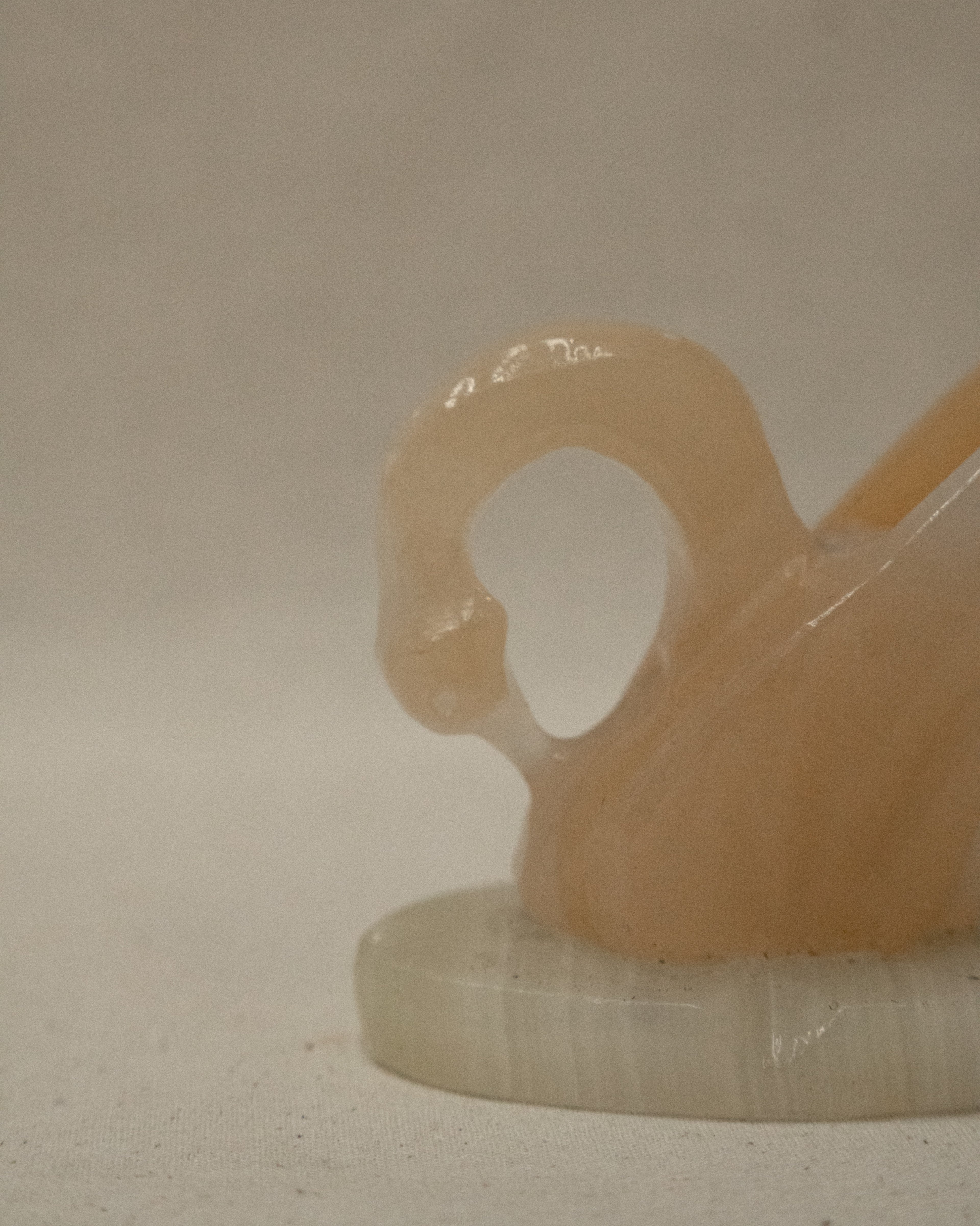Swan carved onyx pen/toothpick/incense holder