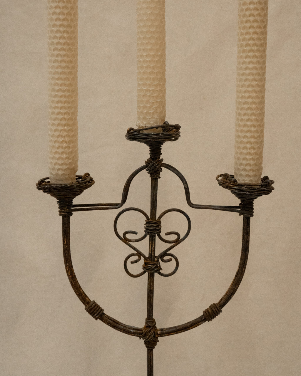 Wrought wire candelabra