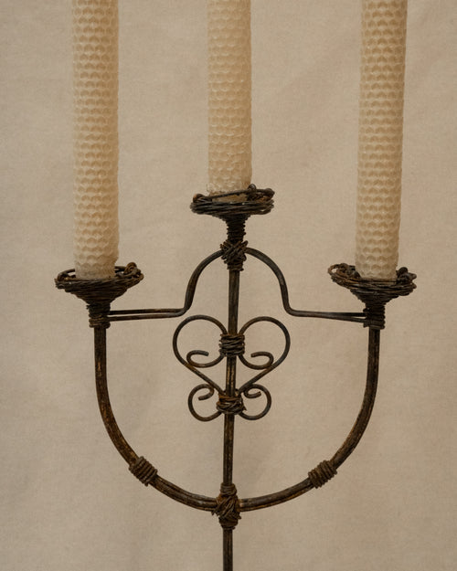 Wrought wire candelabra