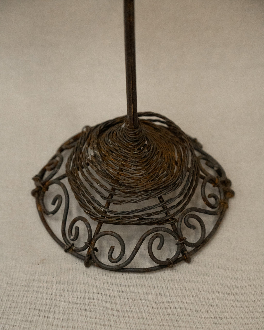 Wrought wire candelabra