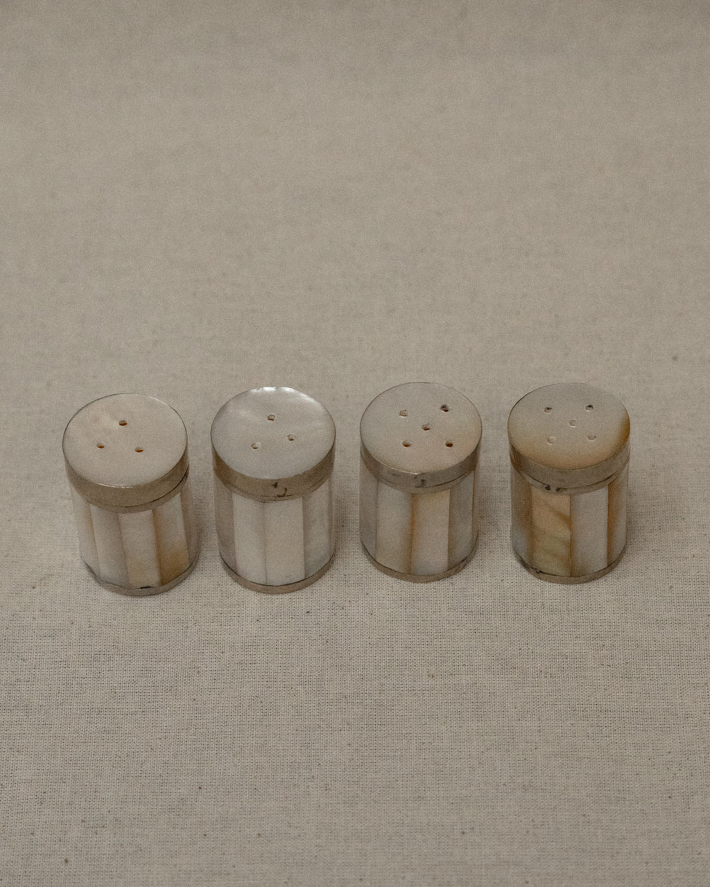 Mother of pearl salt and pepper shakers
