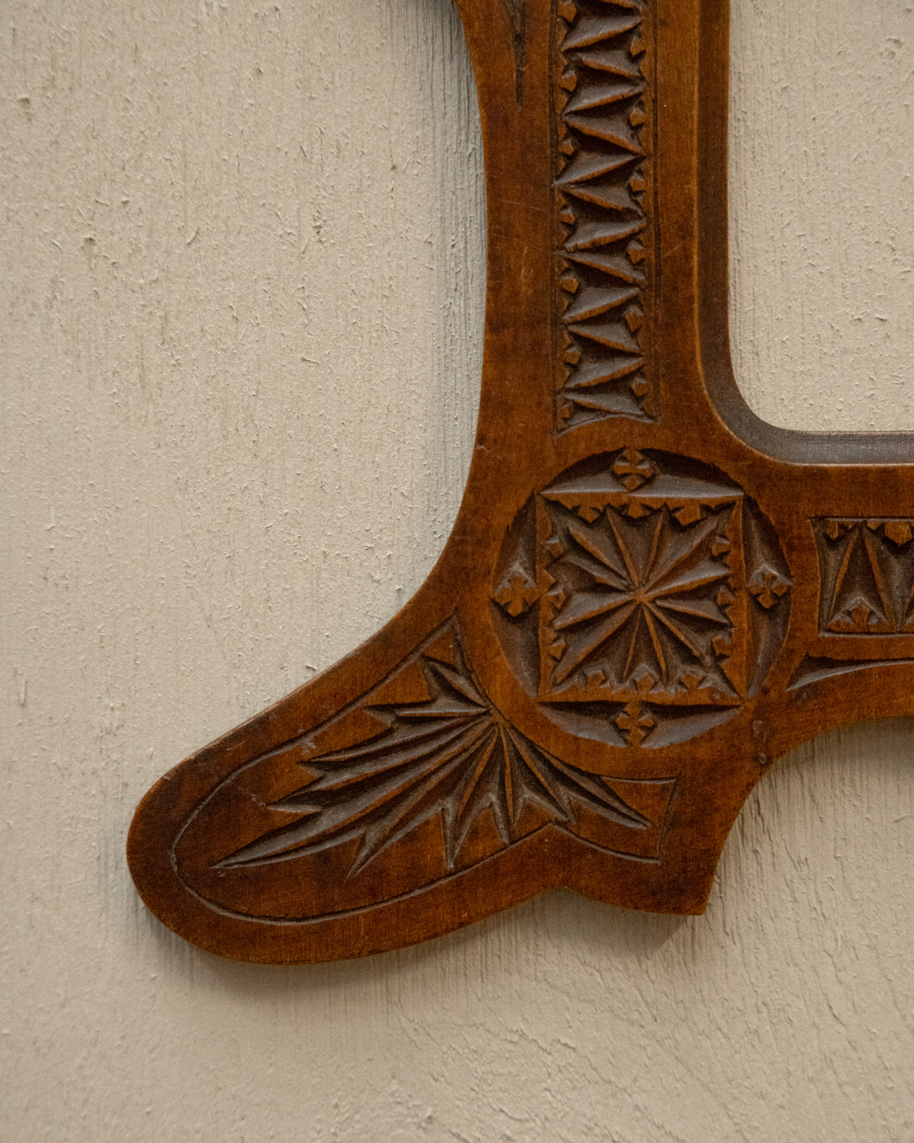Chip carve wooden picture frame