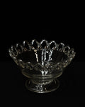 Clear art glass bowl with lace like details