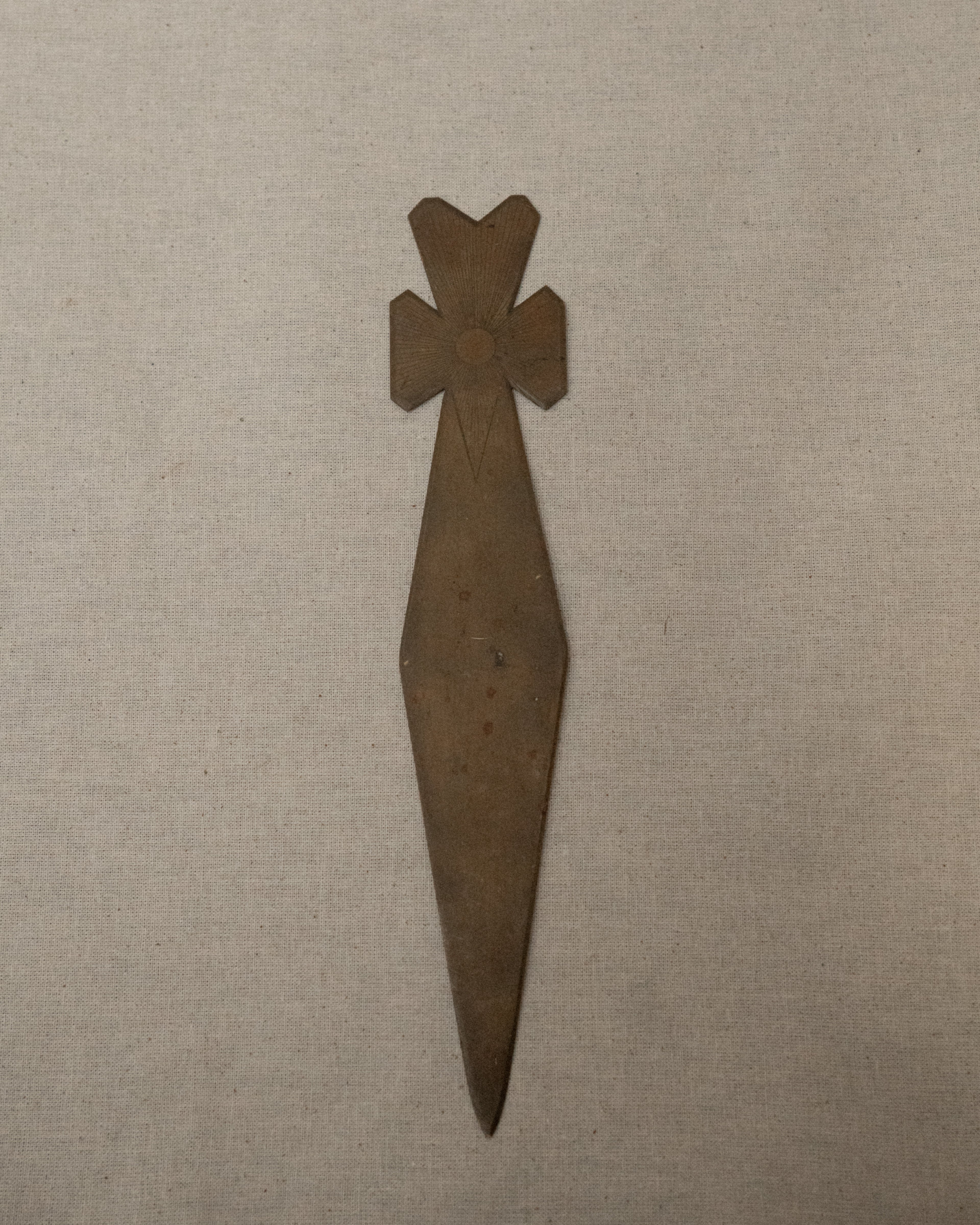 Brass letter opener with detailing