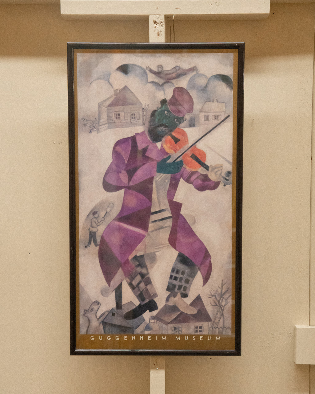 Marc Chagall Gugenheim Museum framed poster of the "Green Violinist"