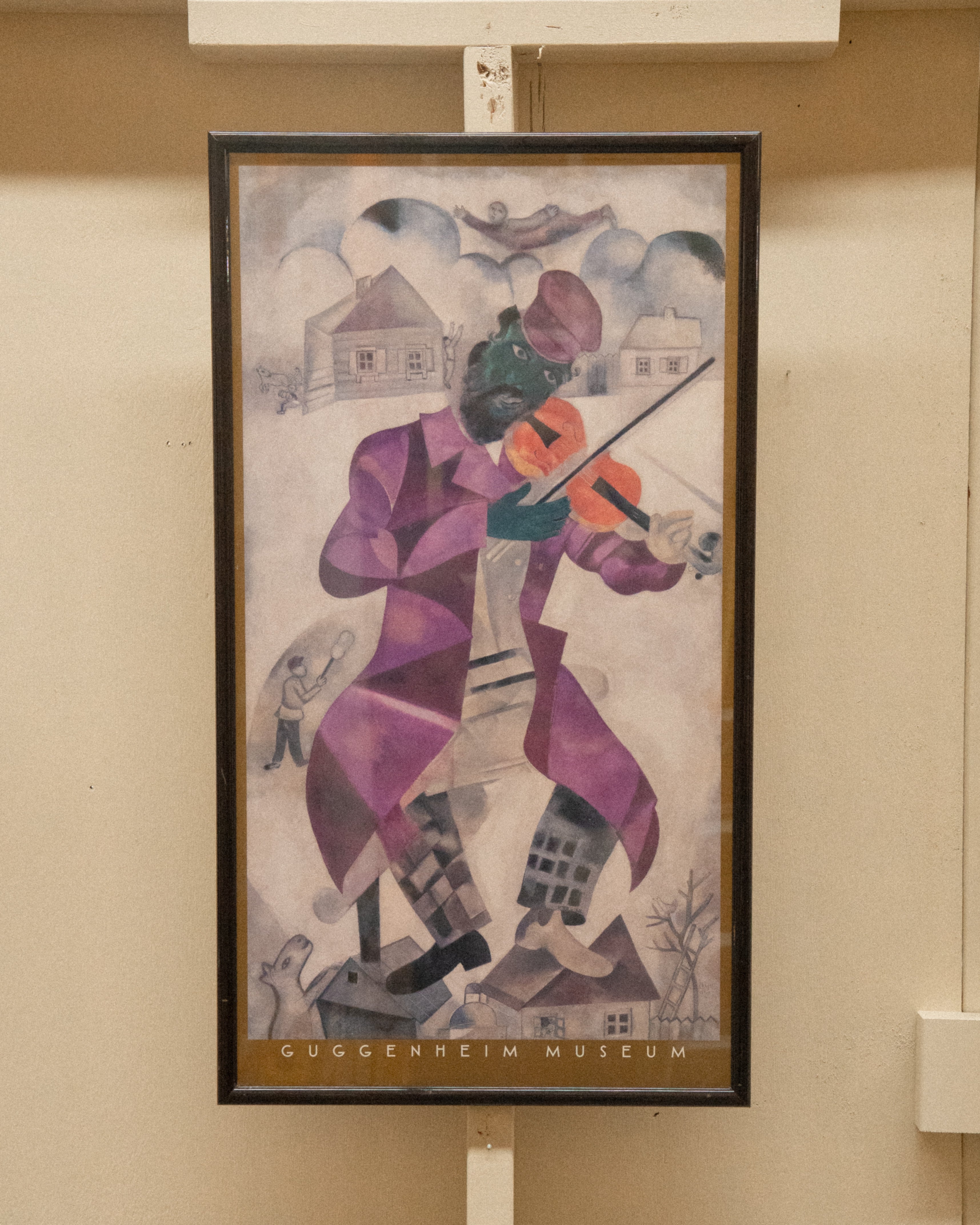 Marc Chagall Gugenheim Museum framed poster of the "Green Violinist"