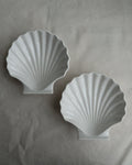 White ceramic shell dish, Made in Japan