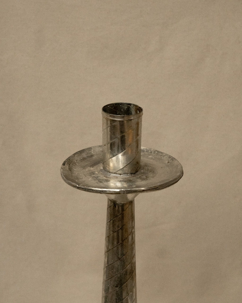 Mexican folk art punched tin candle holders