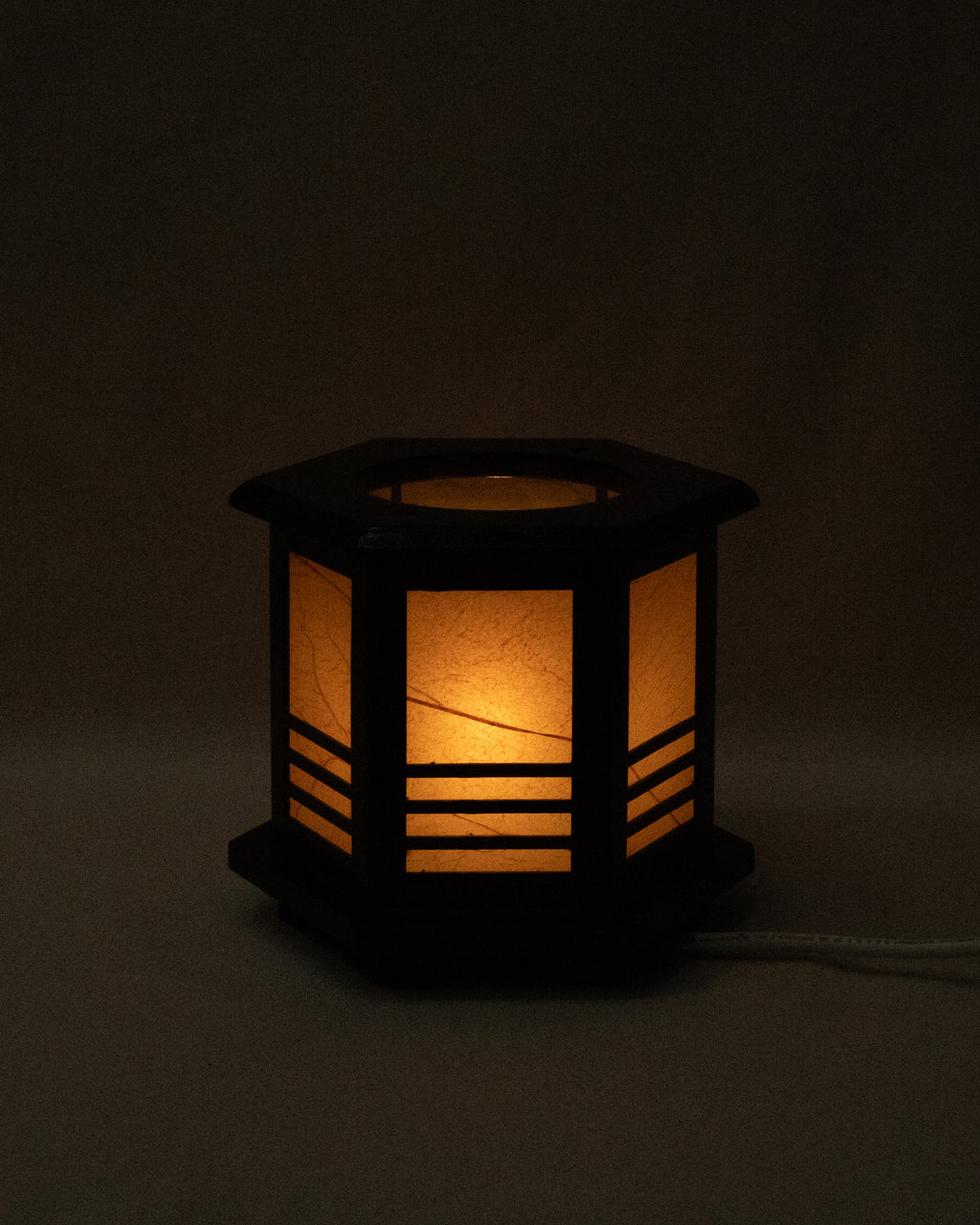 Chinese dimmable black wooden paper lamp