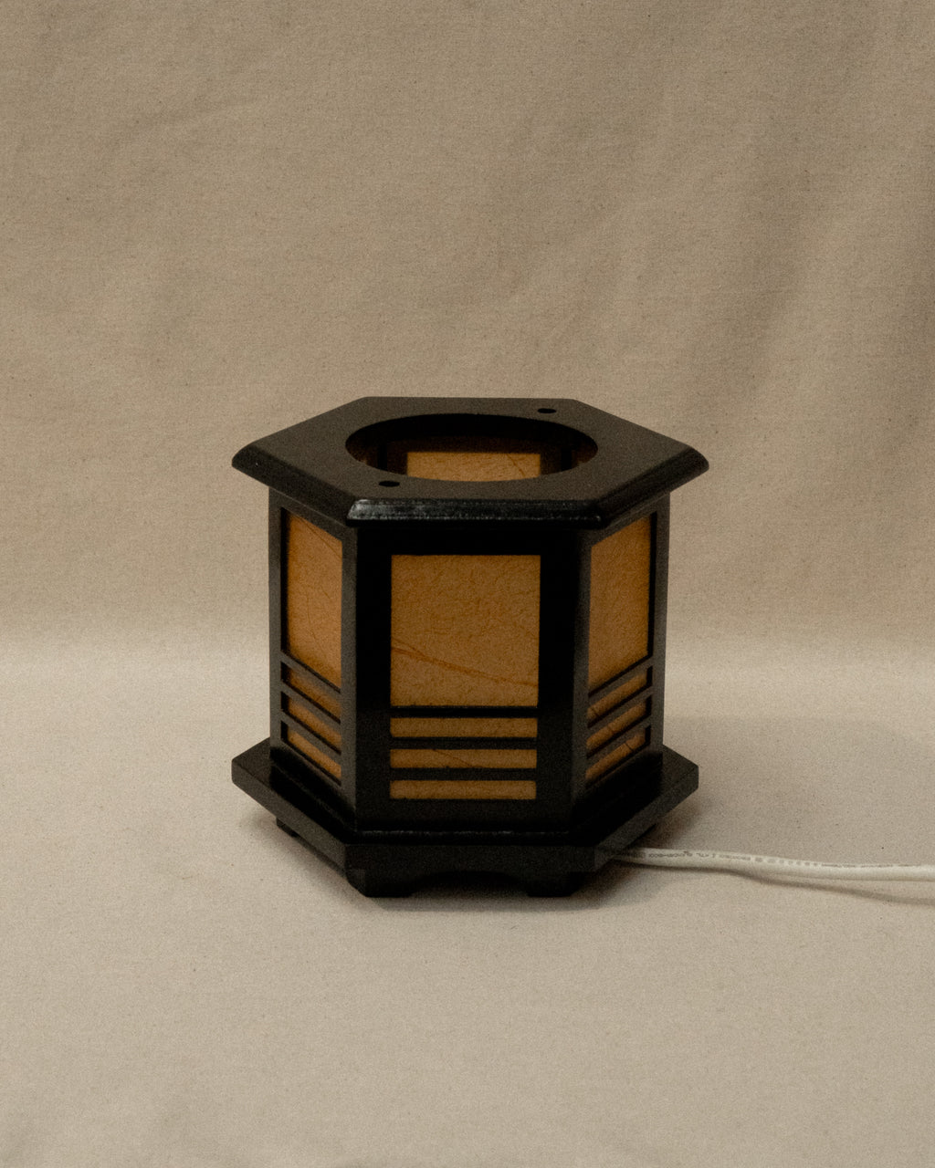 Chinese dimmable black wooden paper lamp