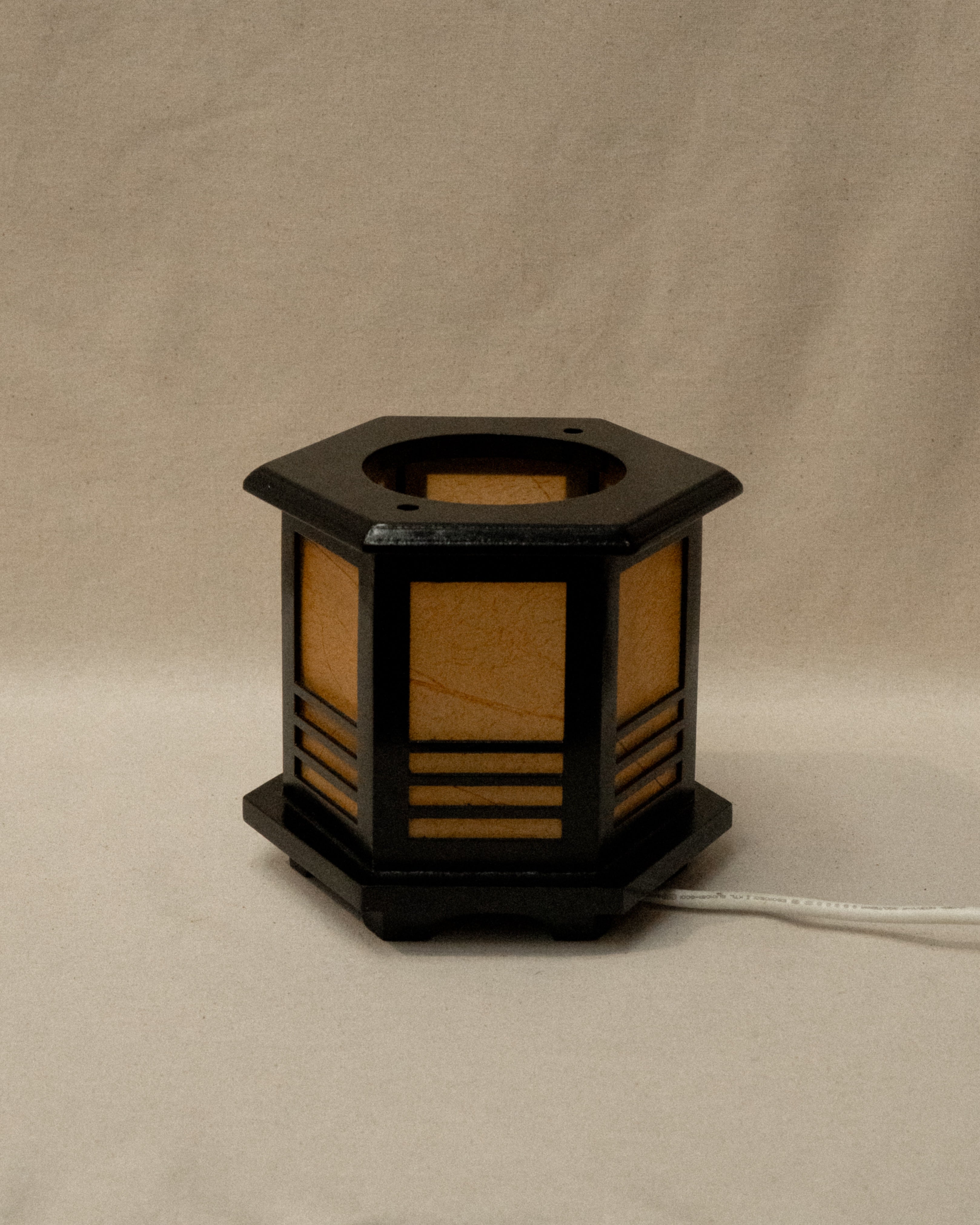 Chinese dimmable black wooden paper lamp