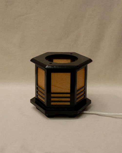 Chinese dimmable black wooden paper lamp
