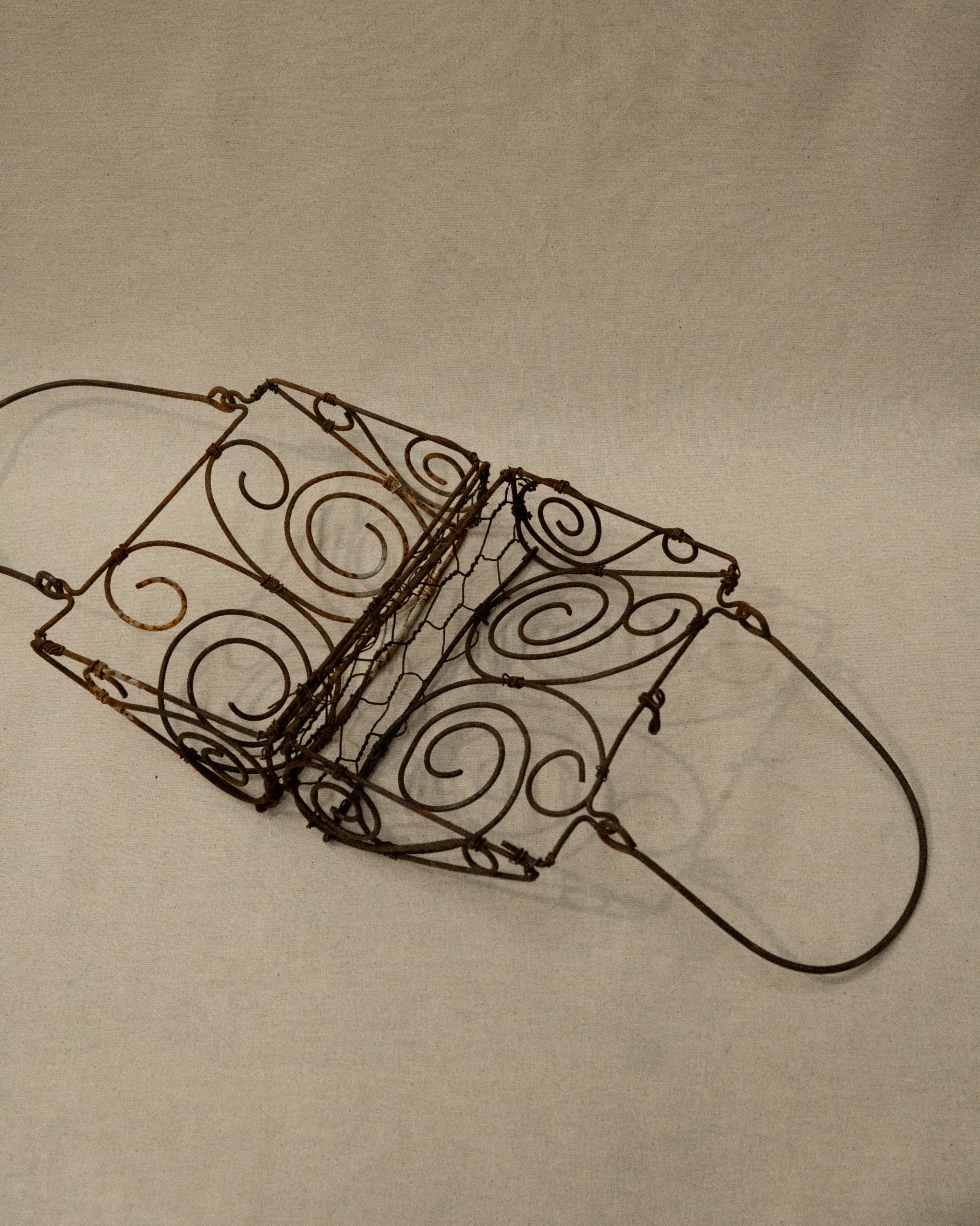 Wire bag with handles and closure