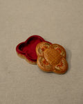 Straw trinket box lined with fabric