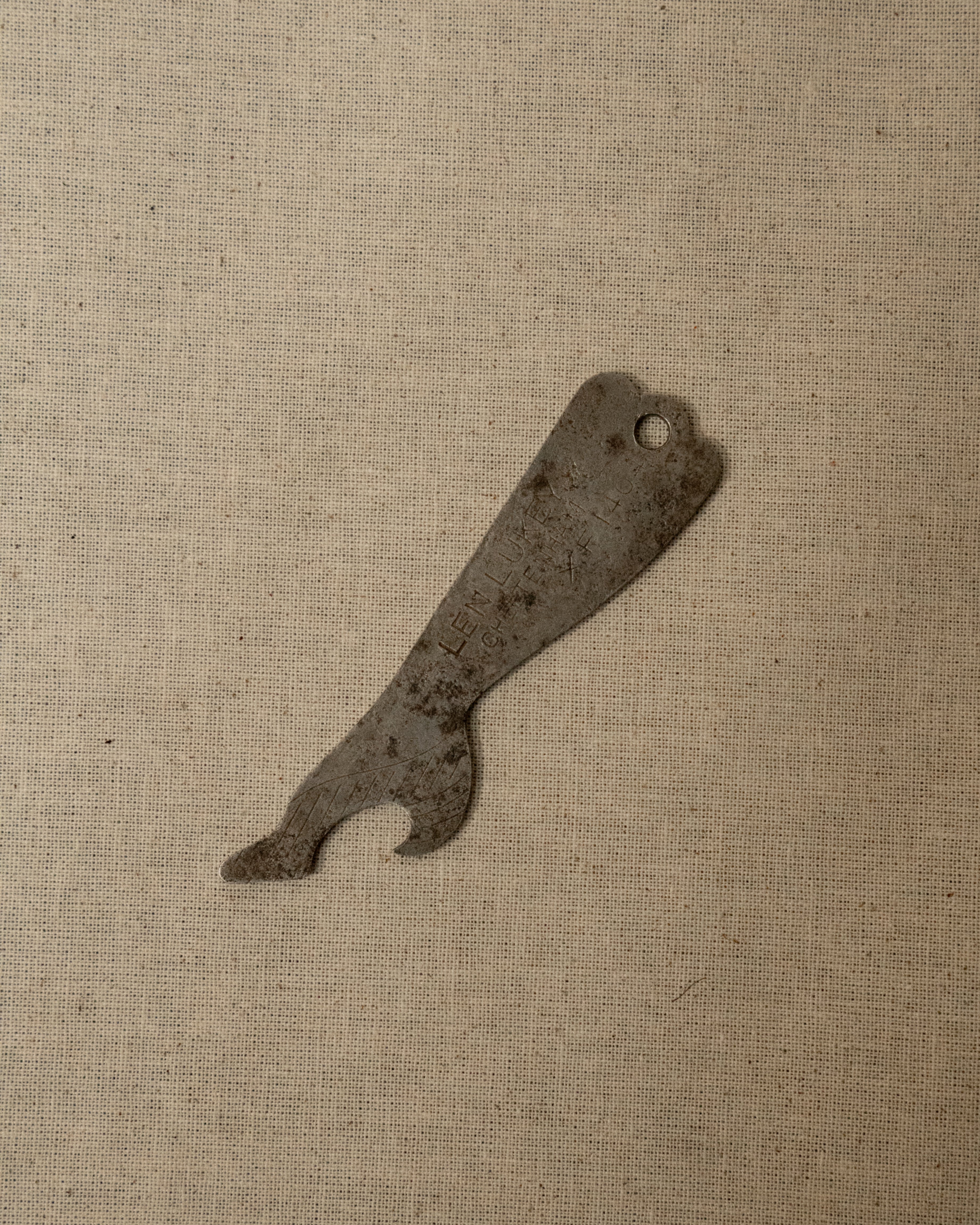 1950s metal leg and heel bottle opener