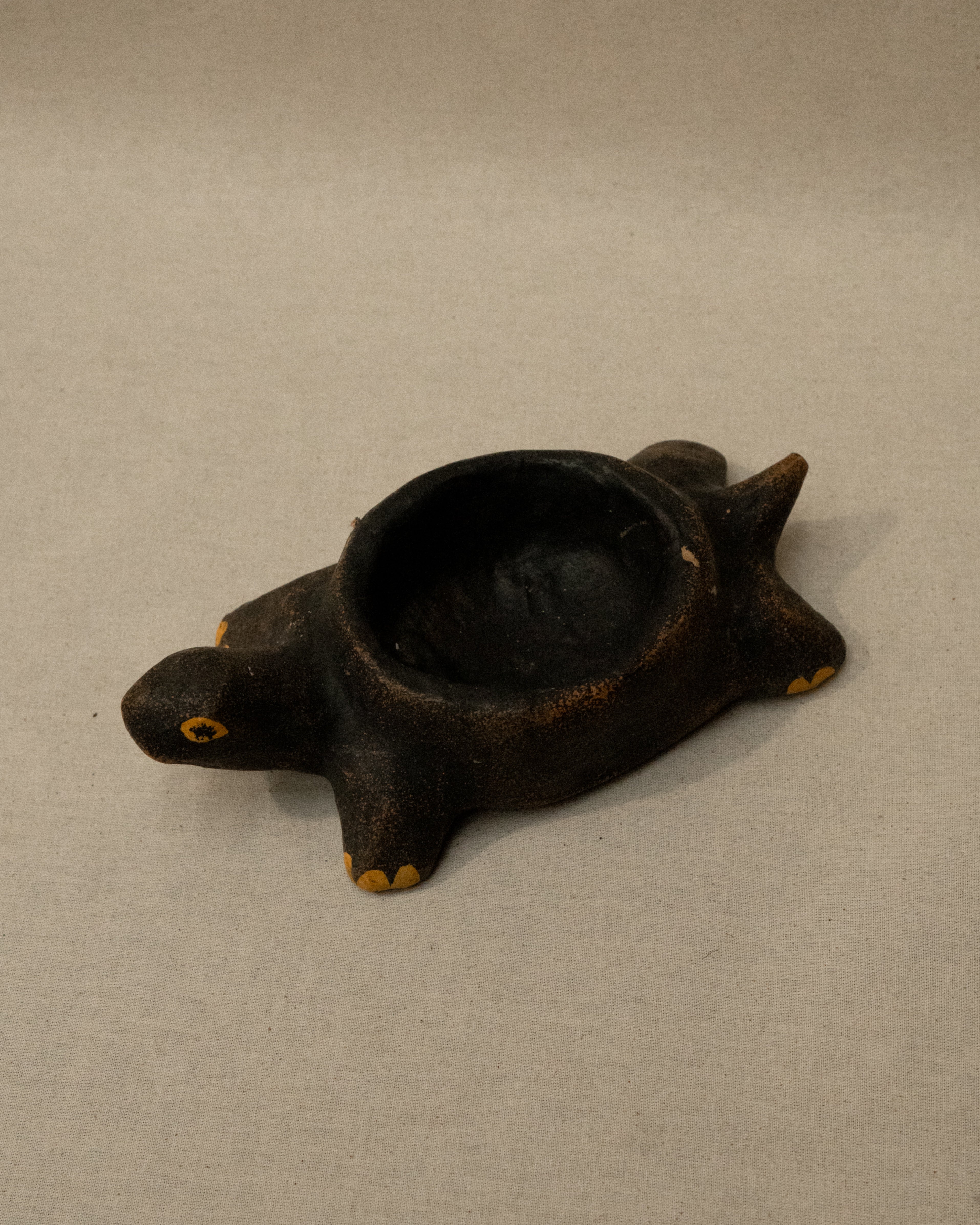 Paper mache turtle dish