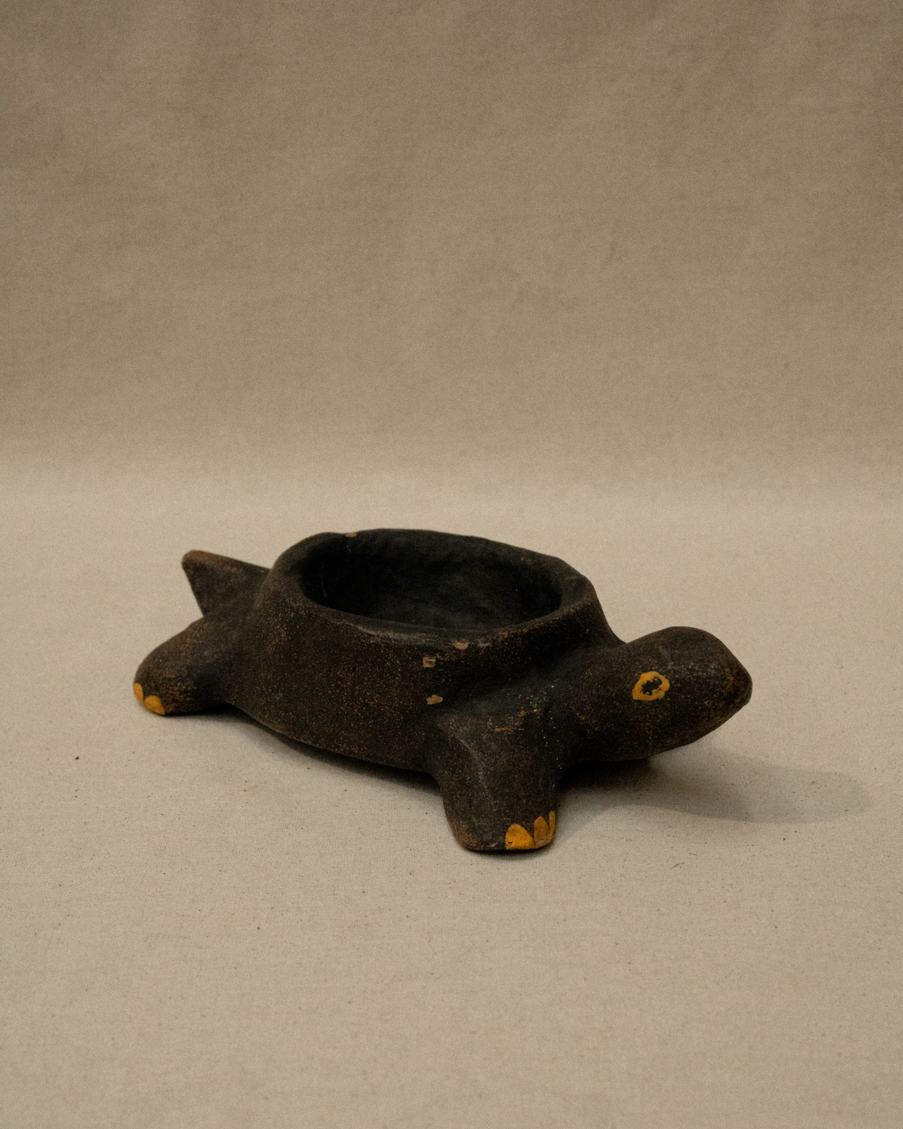 Paper mache turtle dish