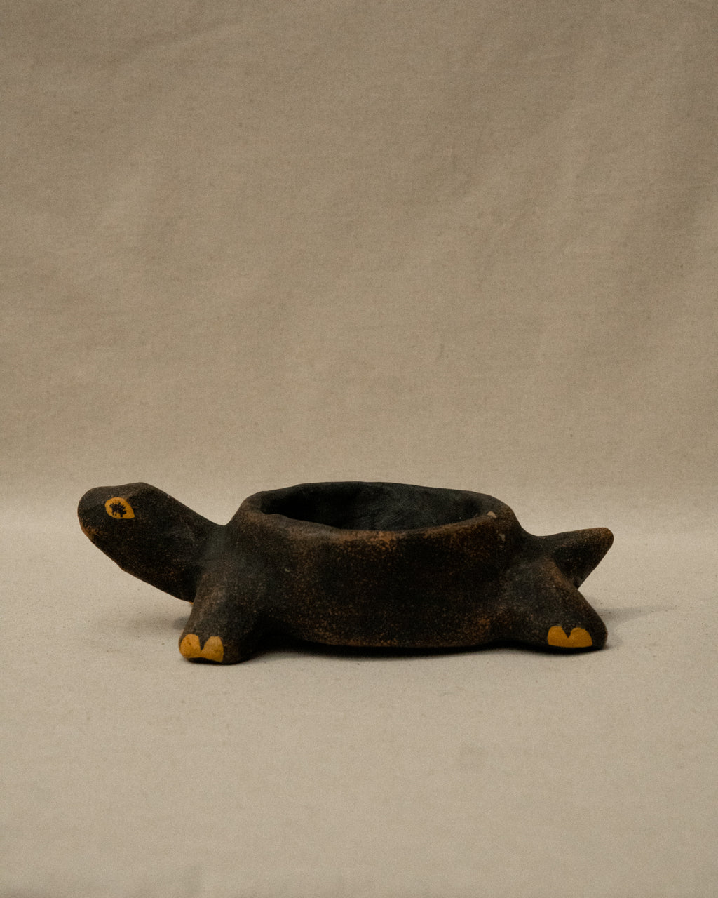 Paper mache turtle dish