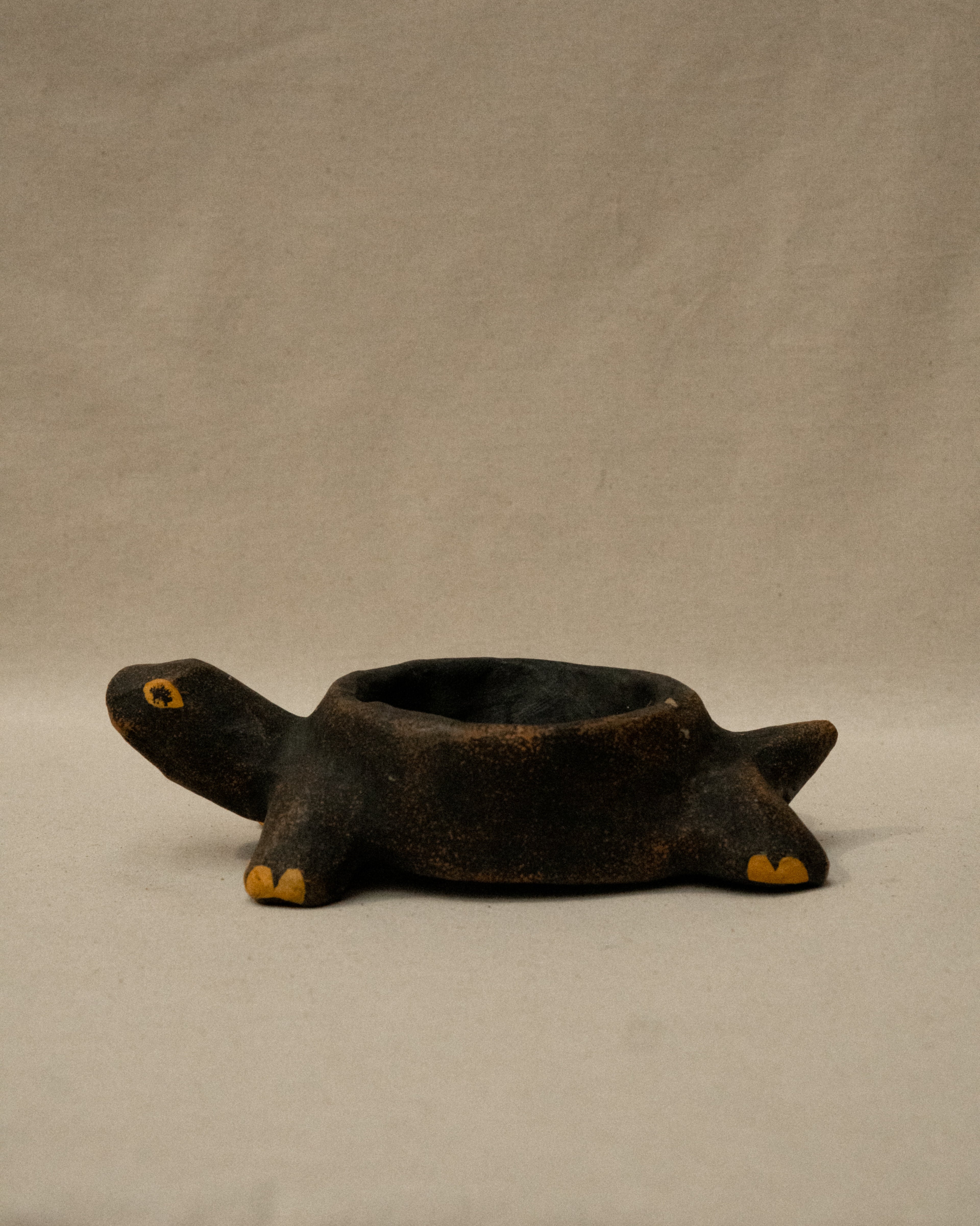 Paper mache turtle dish