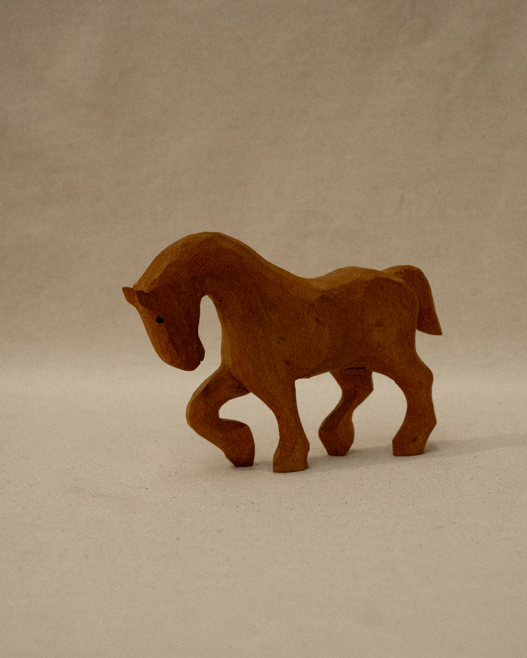 Carved wooden horse