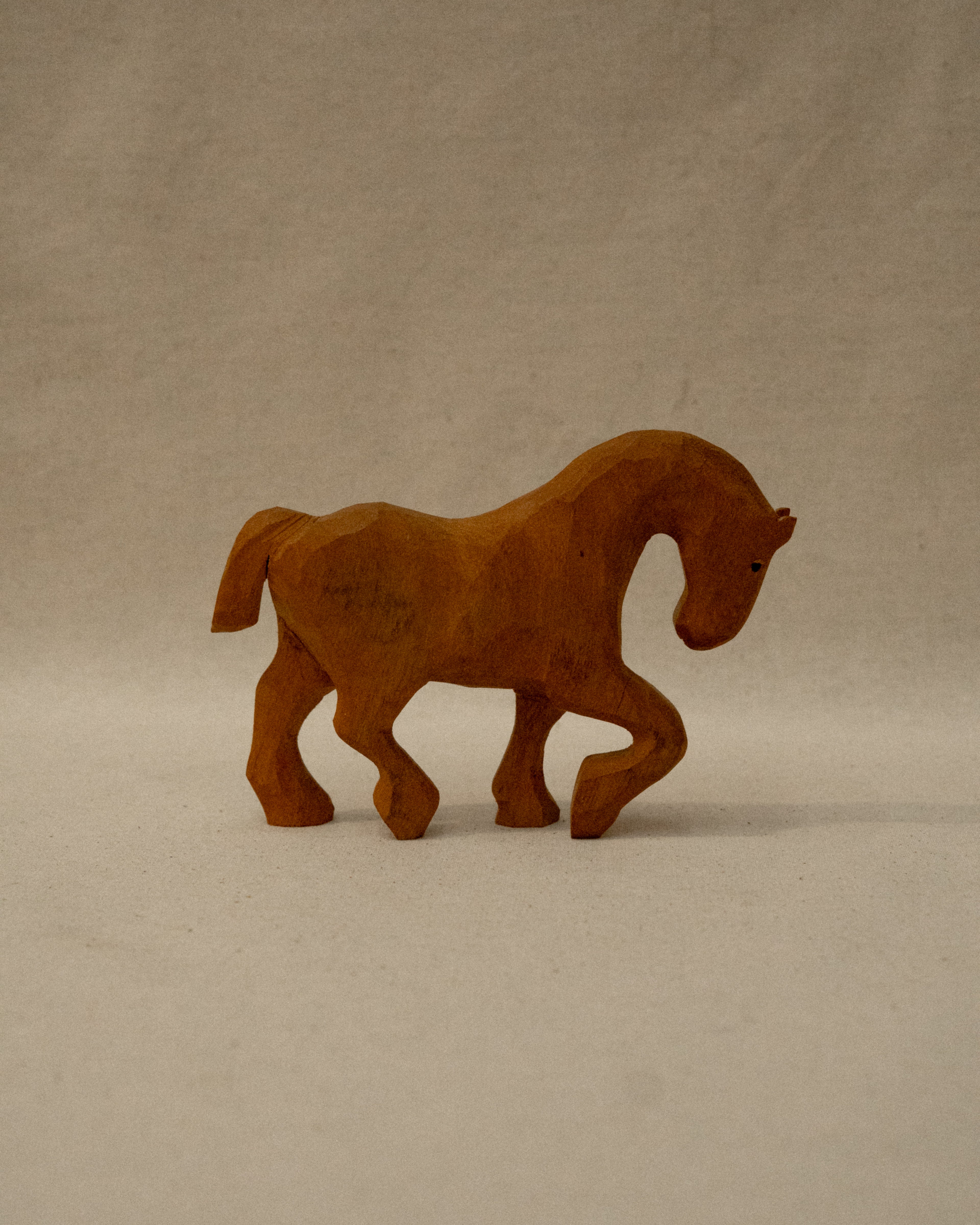 Carved wooden horse