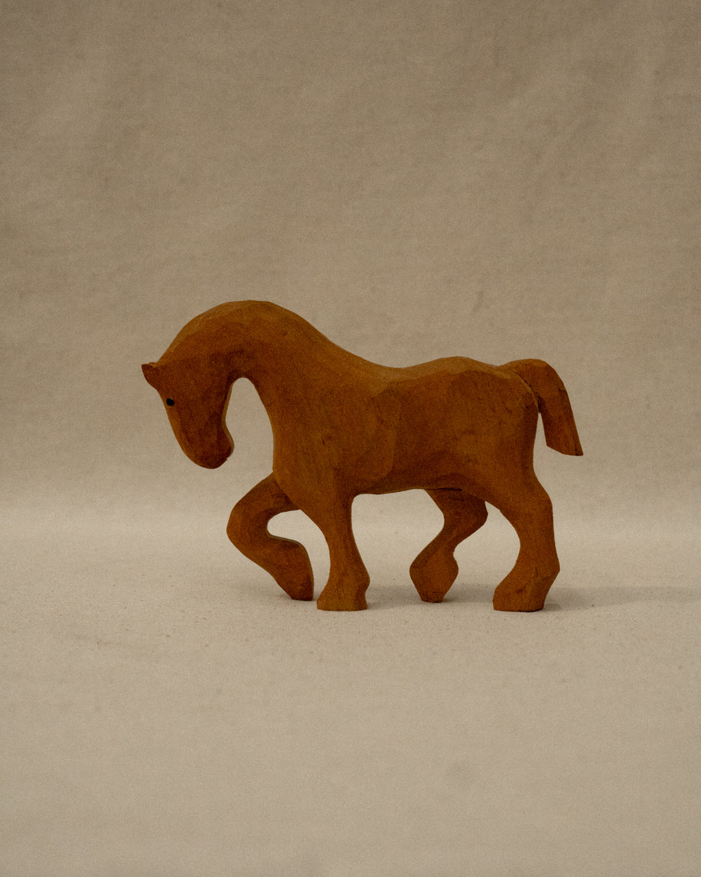 Carved wooden horse