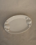 Italian white ceramic shell plates