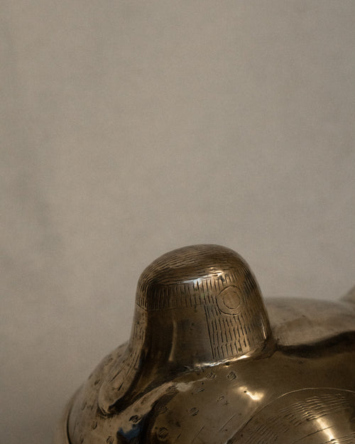 Brass duck container with engravings