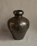 Indian water vessel with silvery tone and brass solder