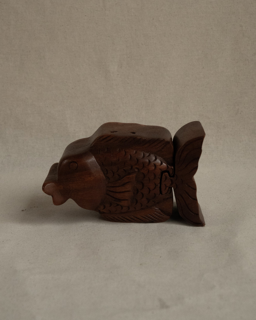 Wooden fish puzzle box