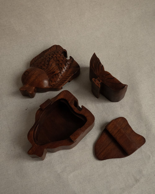 Wooden fish puzzle box