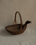 Woven duck basket with handle