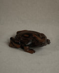 Carved wooden frog