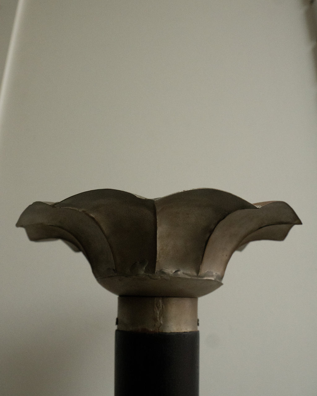 Sculptural pillar candle holder