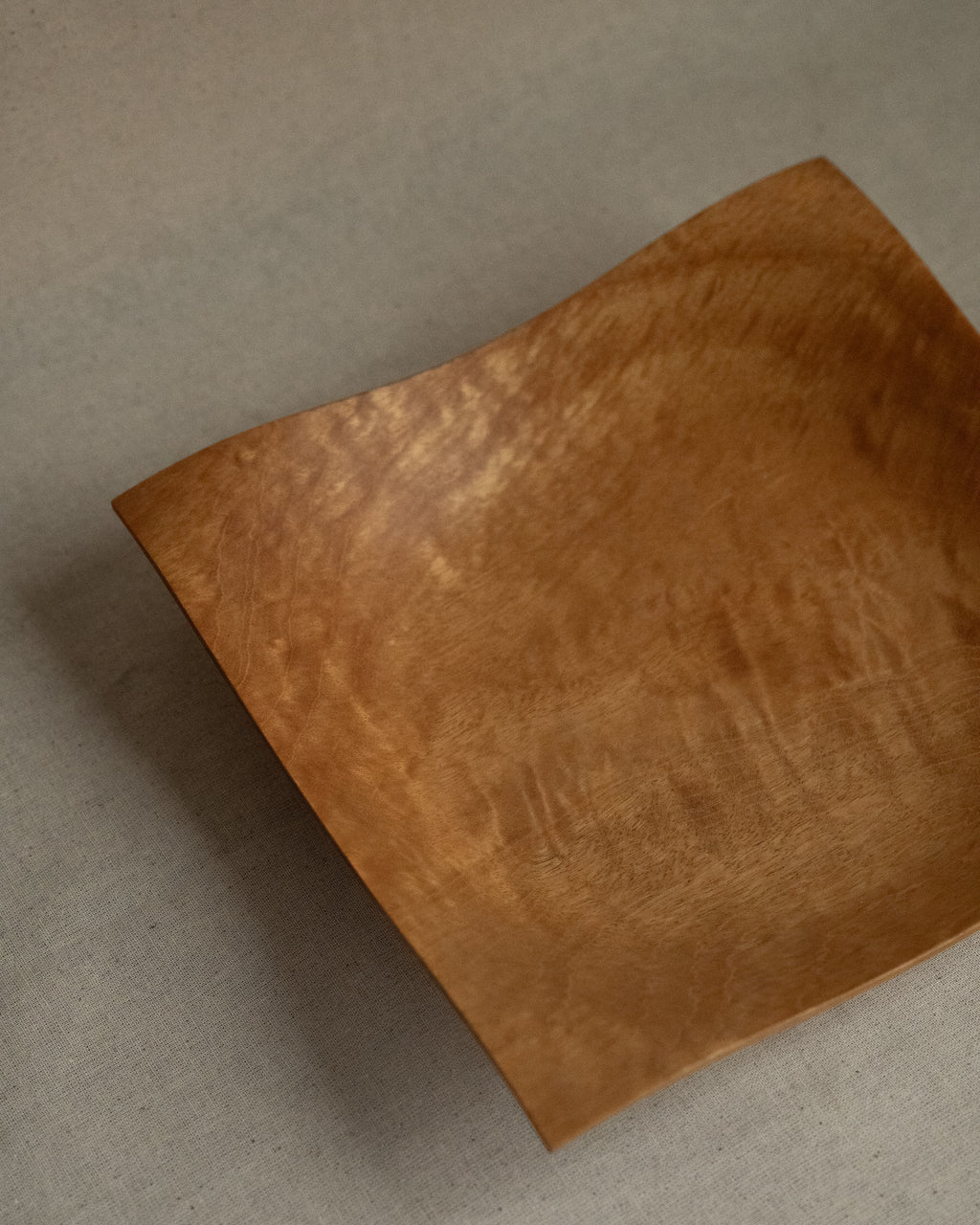 Bent wooden square dish