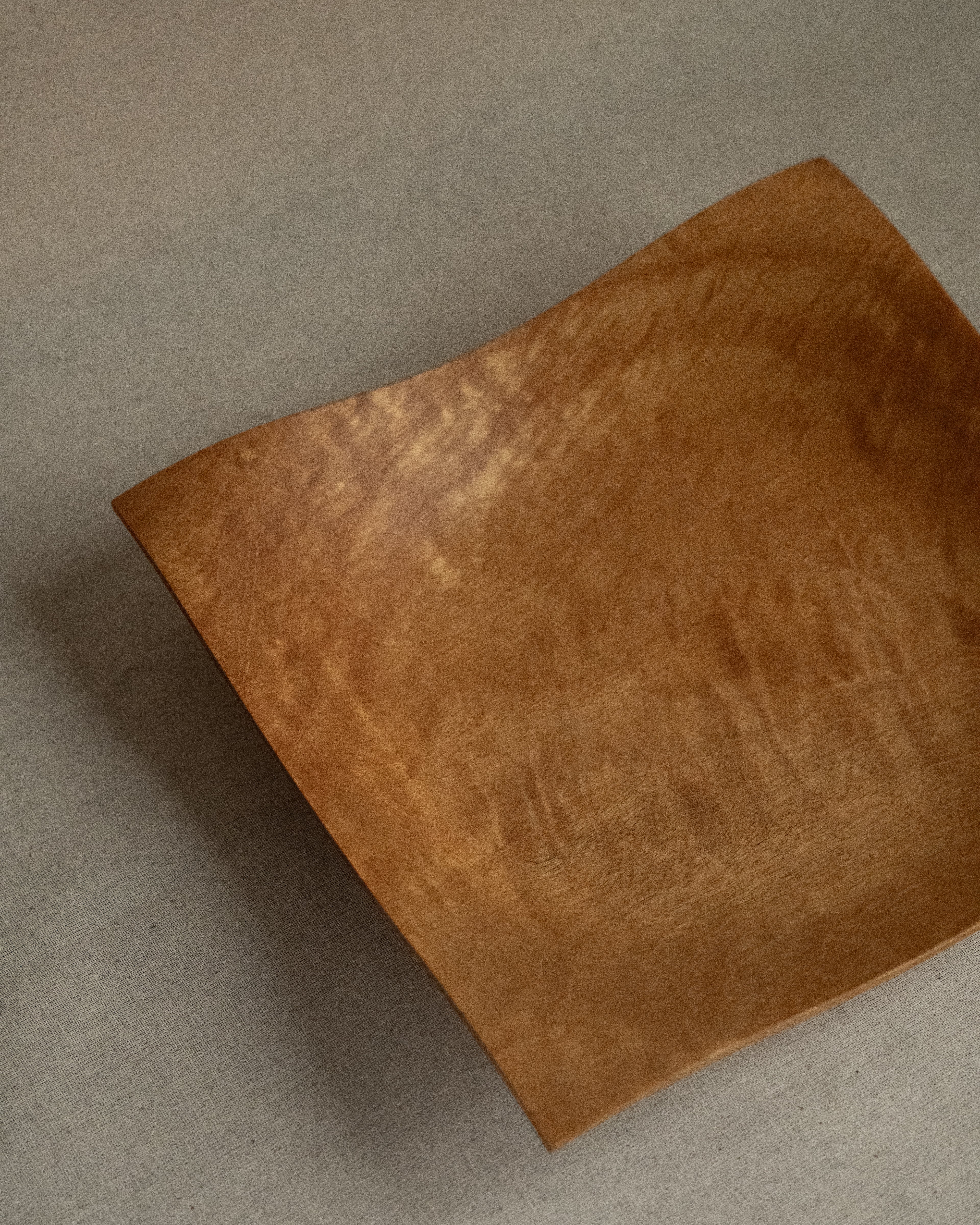 Bent wooden square dish