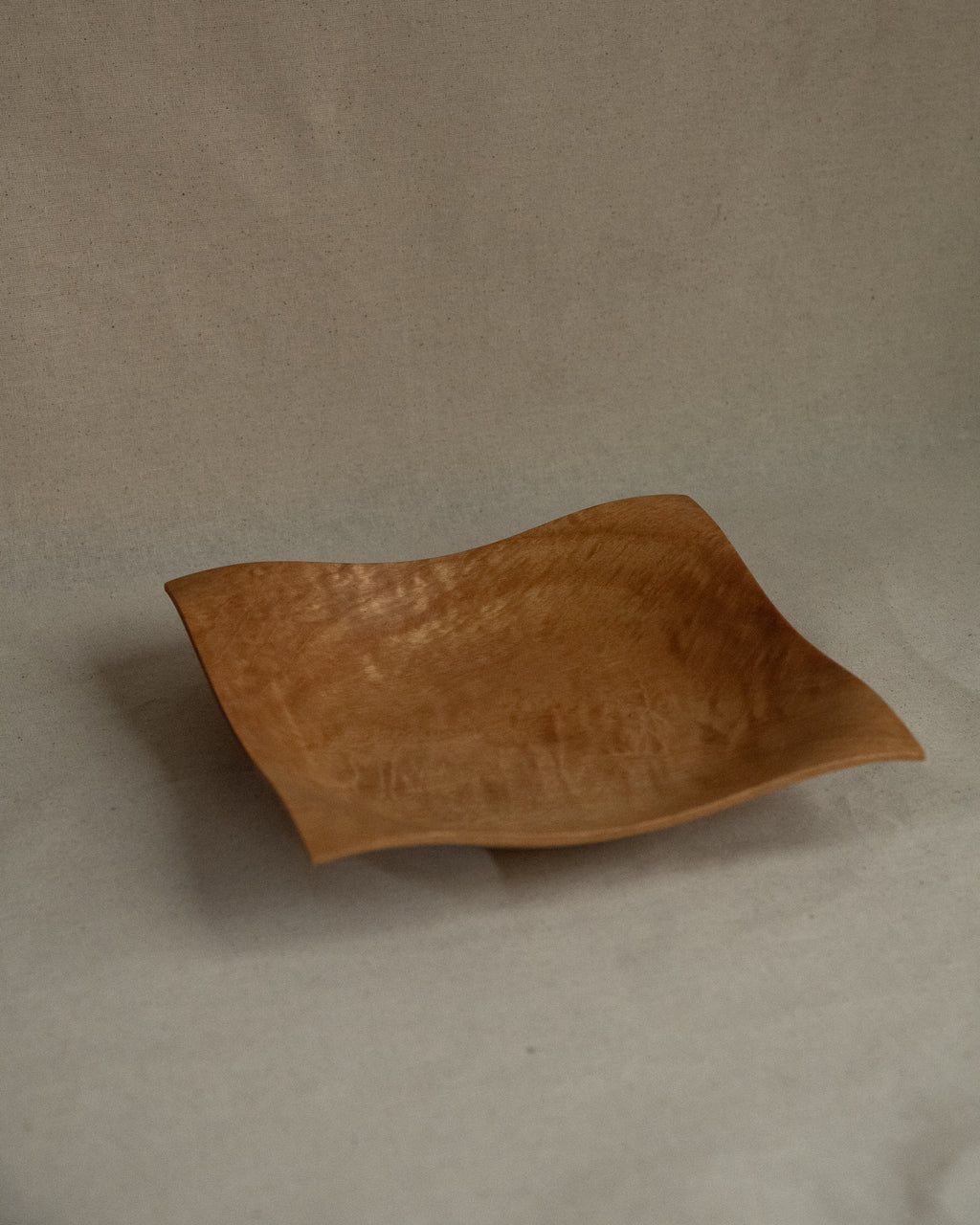 Bent wooden square dish