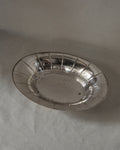 Silver plated dish with beaded edges
