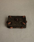 Tibetan filigree box with potentially carnelian gems