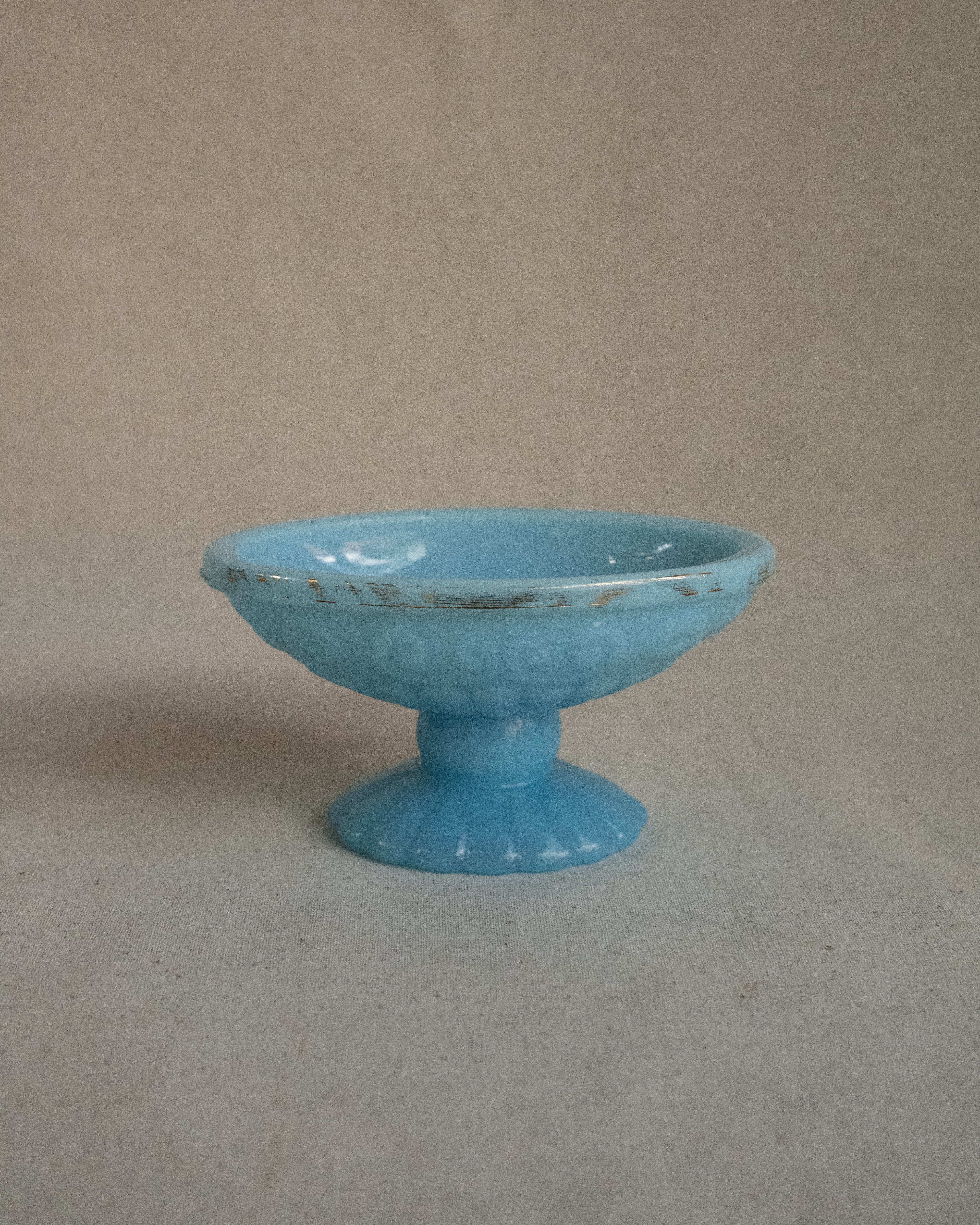 Blue opaline glass soap/trinket dish