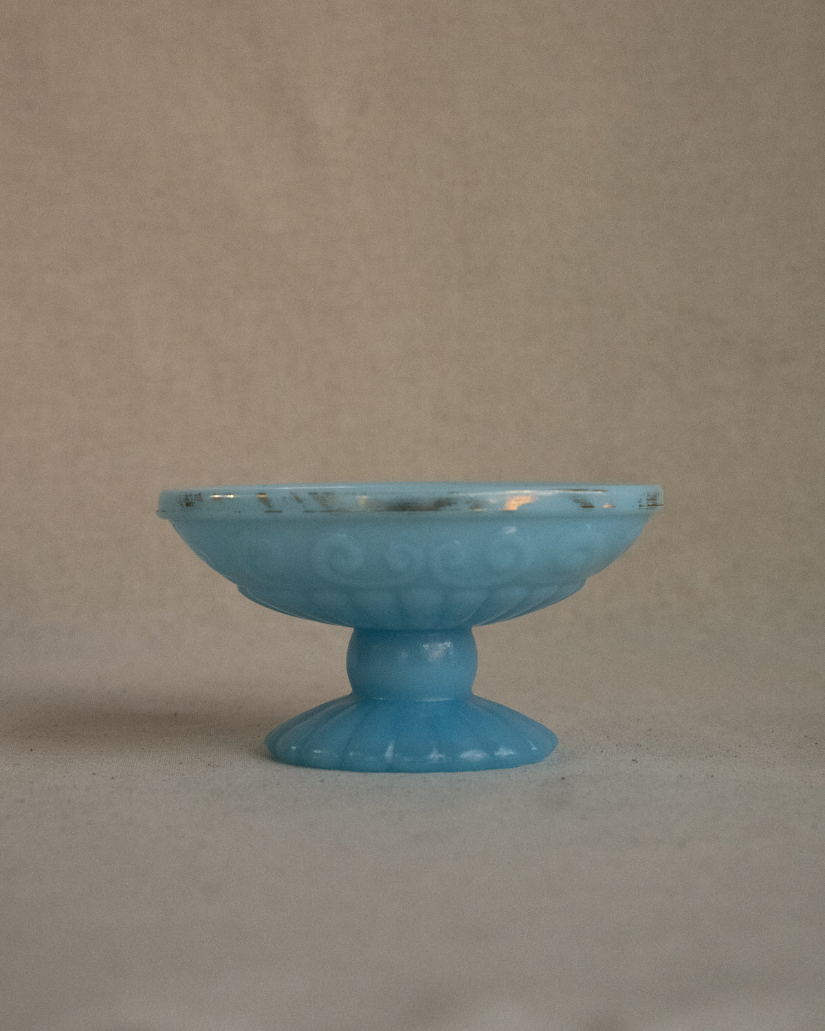 Blue opaline glass soap/trinket dish