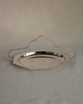 Art deco silver plated tray with handle